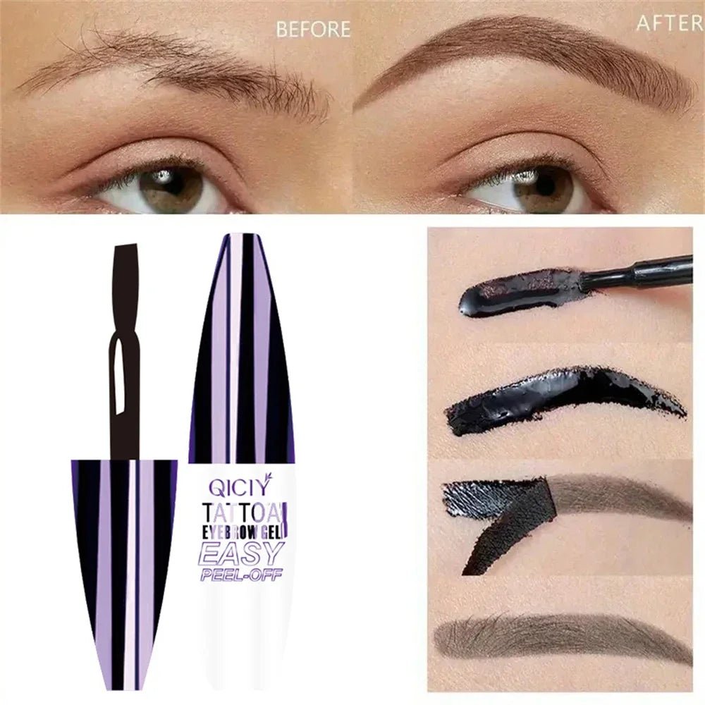 3 - Day Long - Lasting Eyebrow Gel Easy peel - off application Smudge - proof, sweat - resistant & waterproof Creates perfect, natural - looking brows Suitable for all skin types - VELORA