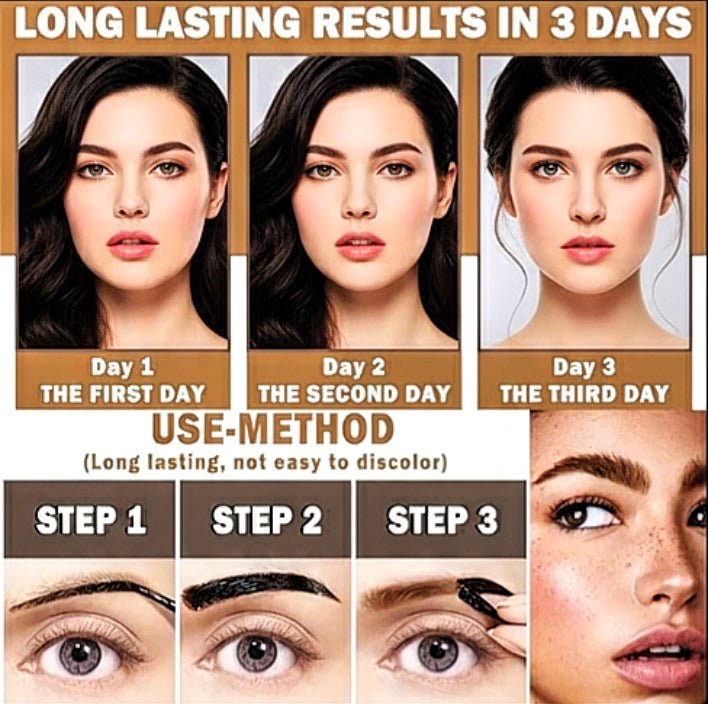 3 - Day Long - Lasting Eyebrow Gel Easy peel - off application Smudge - proof, sweat - resistant & waterproof Creates perfect, natural - looking brows Suitable for all skin types - VELORA