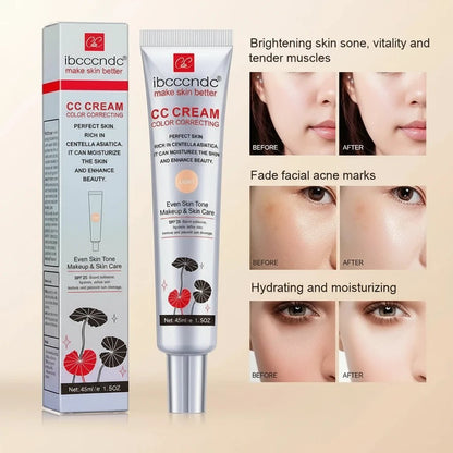 Velora CC Cream: Evens tone, conceals flaws, and hydrates. Waterproof and sweat-resistant for a natural, long-lasting finish.