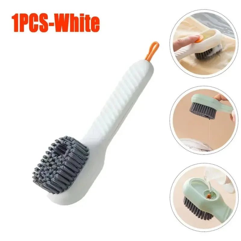 Liquid Dispensing Shoe Cleaning Brush | Soft Bristles | Multi - Use for Home & Shoes - VELORA