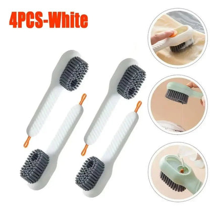 Liquid Dispensing Shoe Cleaning Brush | Soft Bristles | Multi - Use for Home & Shoes - VELORA