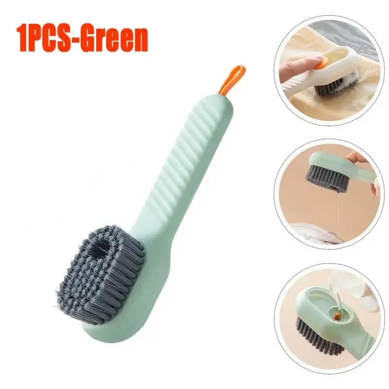 Liquid Dispensing Shoe Cleaning Brush | Soft Bristles | Multi - Use for Home & Shoes - VELORA