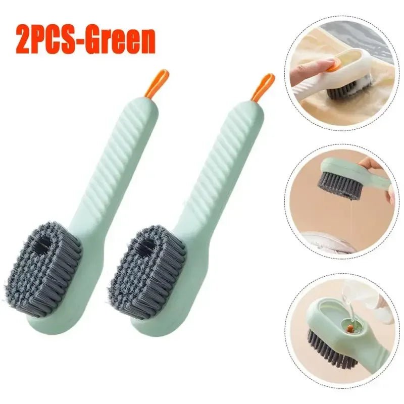 Liquid Dispensing Shoe Cleaning Brush | Soft Bristles | Multi - Use for Home & Shoes - VELORA