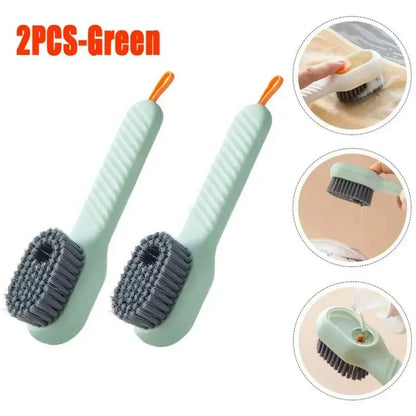 Liquid Dispensing Shoe Cleaning Brush | Soft Bristles | Multi - Use for Home & Shoes - VELORA