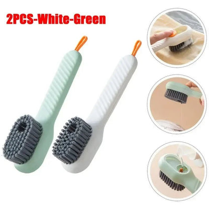 Liquid Dispensing Shoe Cleaning Brush | Soft Bristles | Multi - Use for Home & Shoes - VELORA