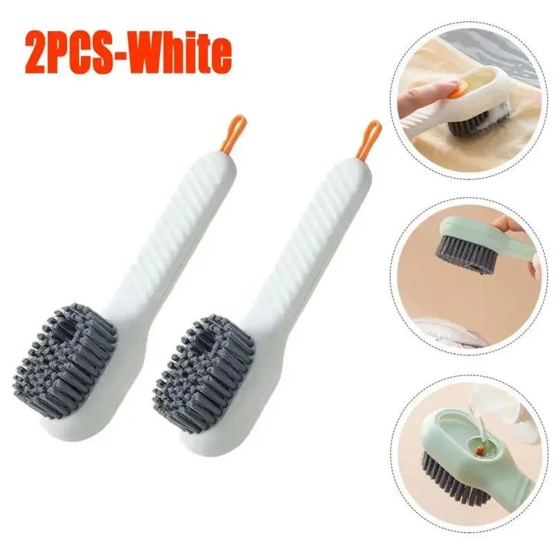 Liquid Dispensing Shoe Cleaning Brush | Soft Bristles | Multi - Use for Home & Shoes - VELORA