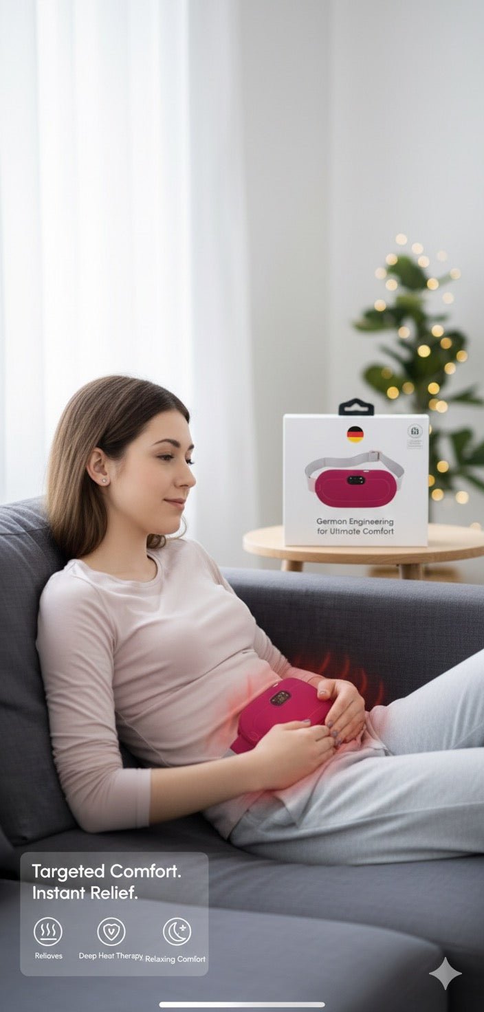 Rechargeable Menstrual Heating Pad | Period Pain Relief Belt & Heated Waist Massager - VELORA