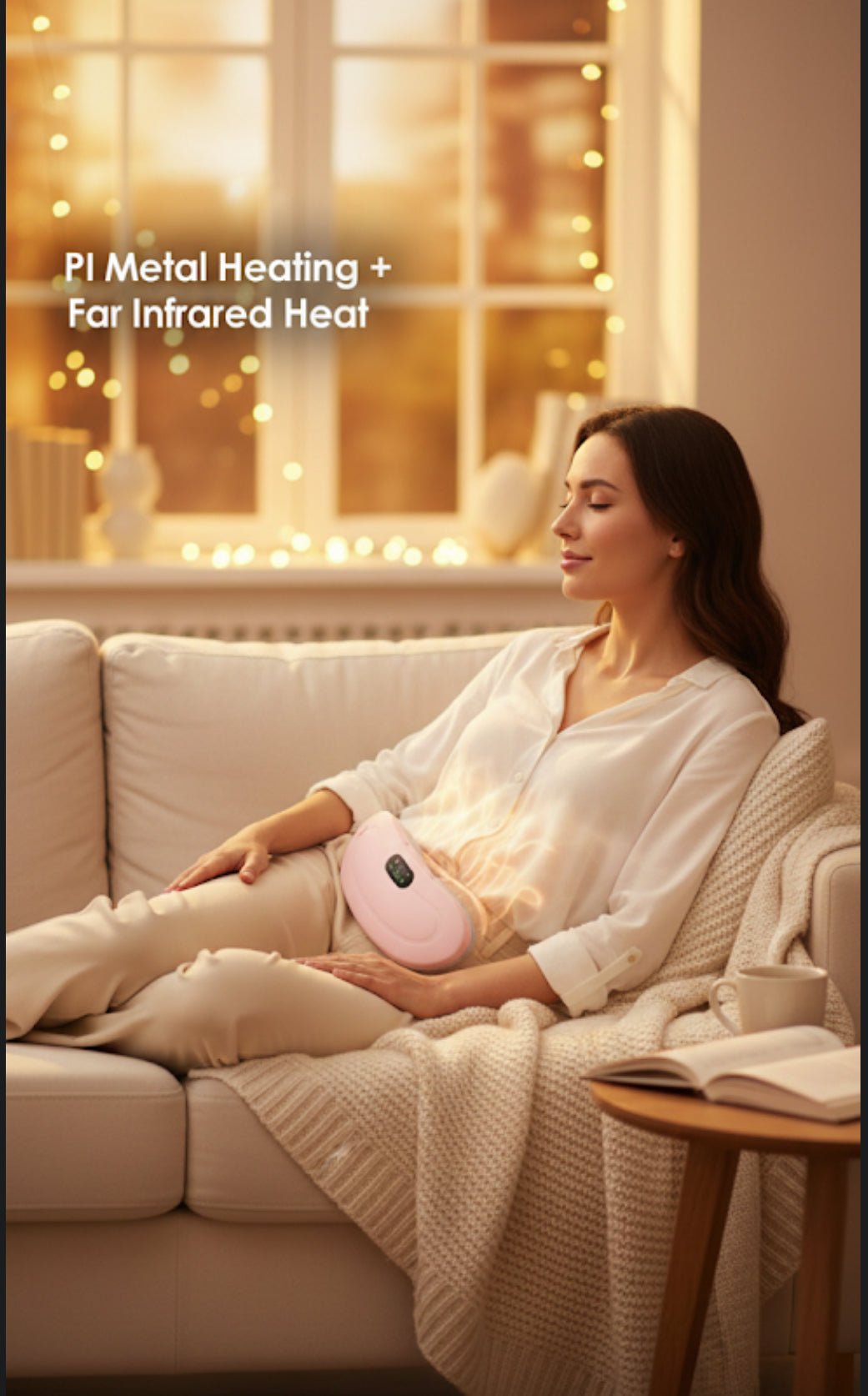 Rechargeable Menstrual Heating Pad | Period Pain Relief Belt & Heated Waist Massager - VELORA